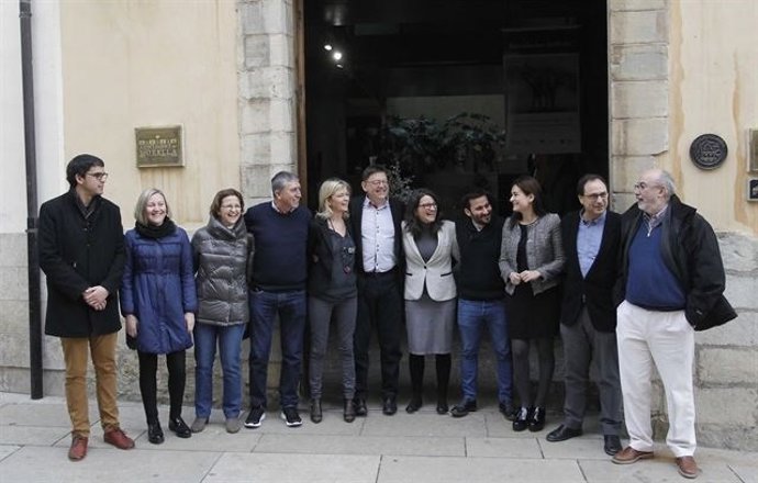Miembros del Consell en el seminario de Morella