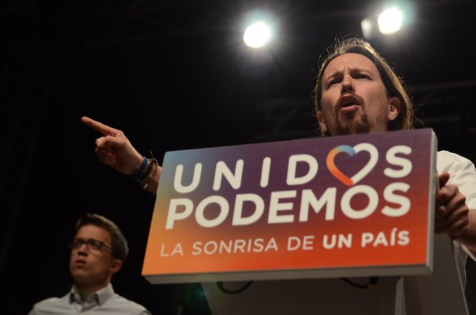 Pablo Iglesias en la noche electoral
