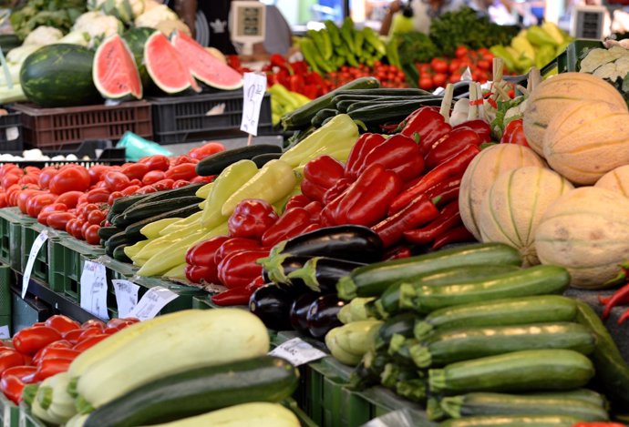 Mercado supermercado compras verduras frutas fruta verdura sano