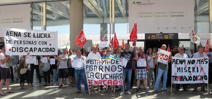 Protesta de los trabajadores de Son Sant Joan