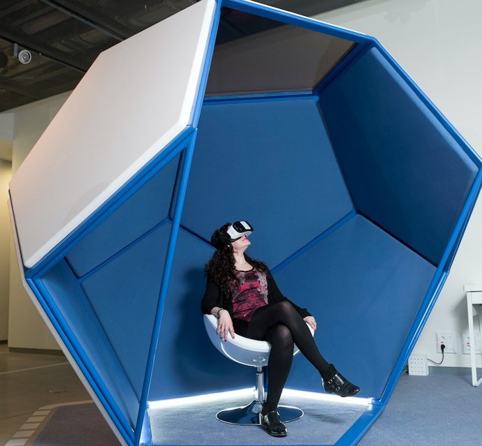 Uno de los espacios de realidad virtual