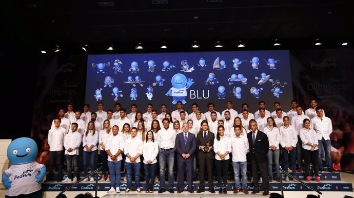 Rafa Nadal y Alejandro Blanco en presentación becas Podium