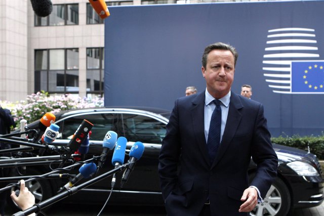 David Cameron, a su llegada al Consejo Europeo
