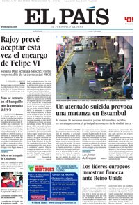 Las portadas de los periódicos de hoy, miércoles 29 de junio de 2016