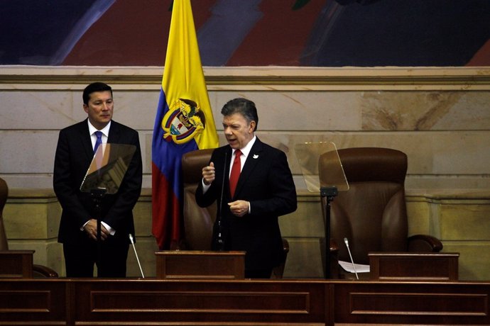 Juan Manuel Santos instala el nuevo Congreso de Colombia