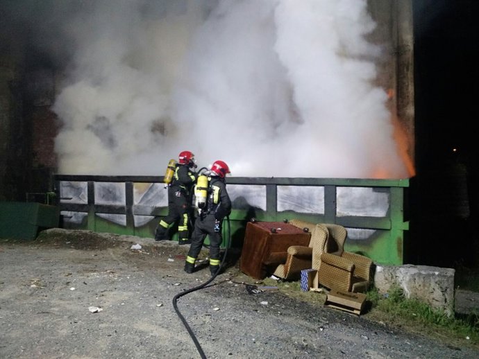 Incendio del contenedor