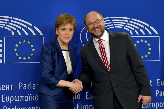 Nicola Sturgeon y Martin Schulz