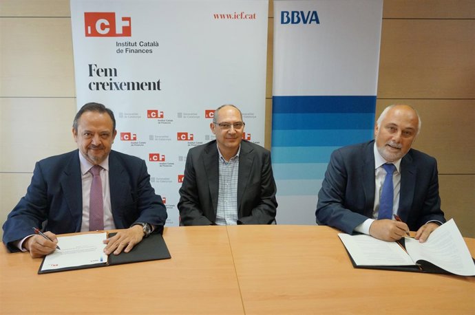 Josep-Ramon Sanromà (ICF), Antonio Enjuanes (Gencat) y Christian Terribas (BBVA)