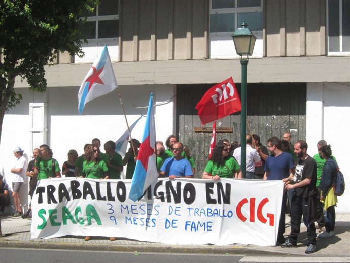 Protesta de brigadistas de Seaga