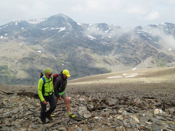 Deportistas en Sierra Nevada