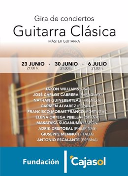 Cartel del 'Ciclo Cervantino de Guitarra' en Cajasol