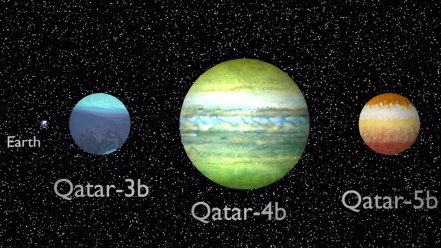 Nuevos tres exoplanetas