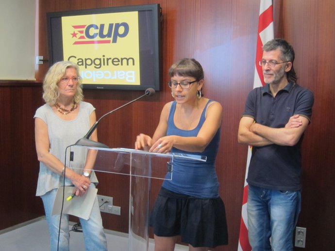  María José Lecha, María Rovira (CUP) Y Gerardo Ariza