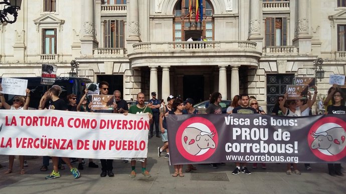 Antitaurinos apoyan ante Ayuntamiento de Valencia la prohibición del bou embolat