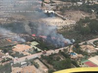 Servicios del Plan Infomur tratan de extinguir un incendio declarado en la Alcayna (Molina de Segura)