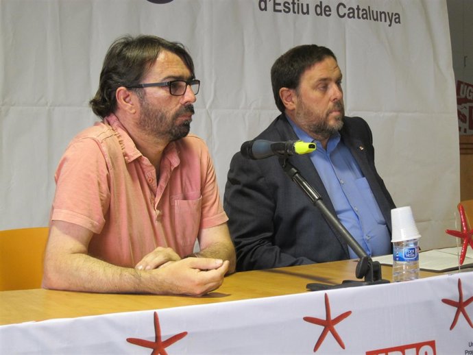 Camil Ros (UGT) vicepte.Oriol Junqueras (ERC)