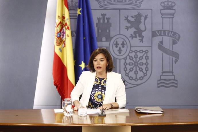 Rueda de prensa de Soraya Sáenz de Santamaría tras el Consejo de Ministros