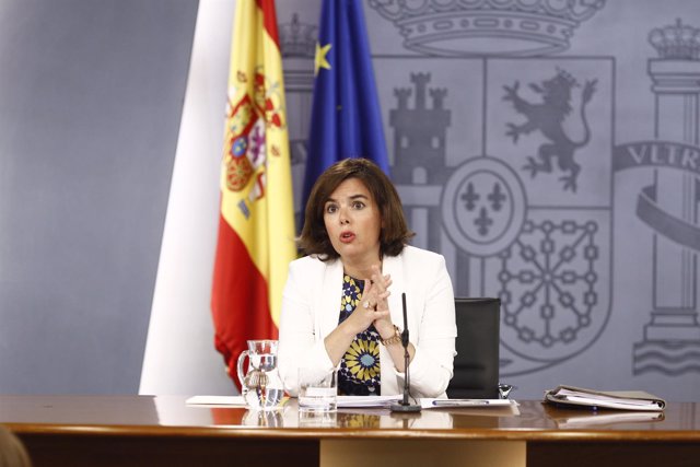 Rueda de prensa de Soraya Sáenz de Santamaría tras el Consejo de Ministros