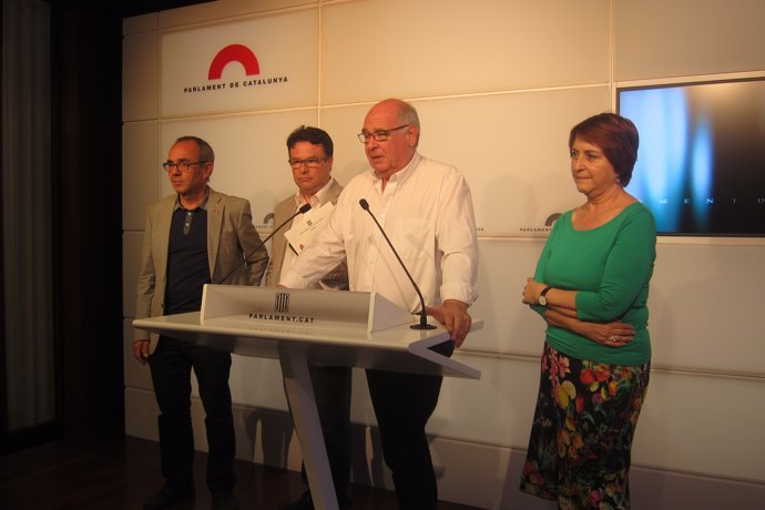 Joan Coscubiela, Joan Josep Nuet, Lluís Rabell, Gemma Lienas (SíQueEsPot)