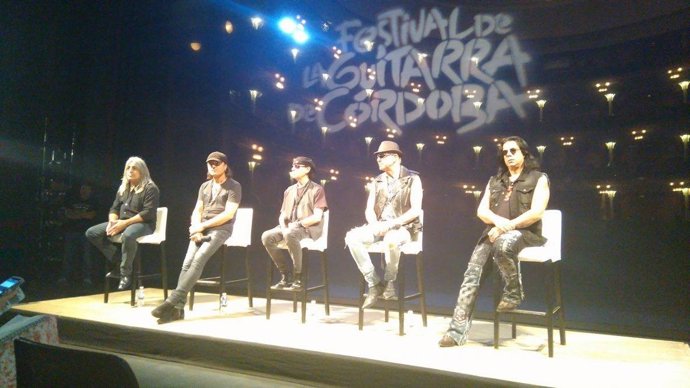 Scorpions durante la rueda de prensa previa al concierto