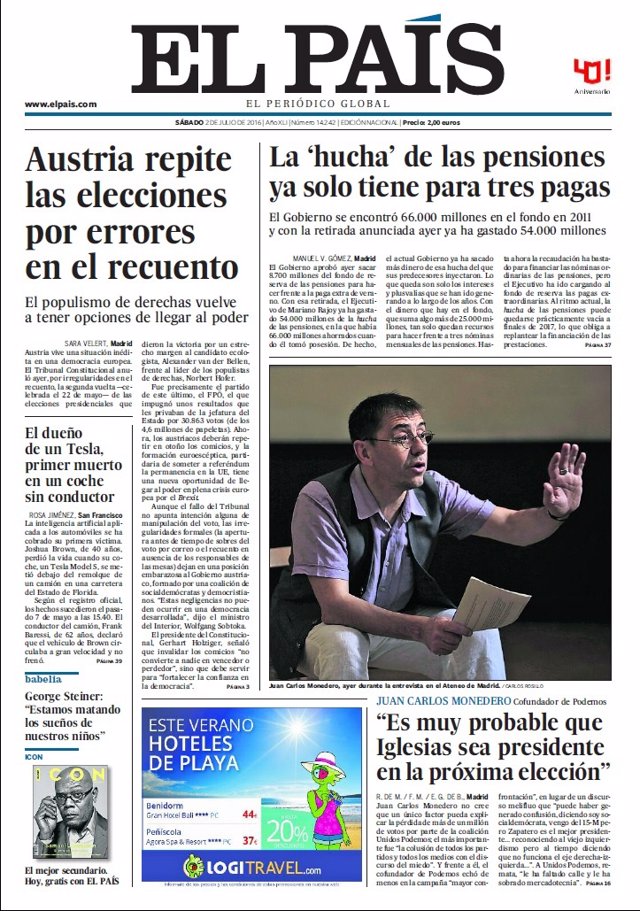 Portada El País
