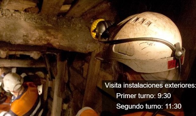 Foto promocional de las visitas al Sotón en la página de Hunosa. 