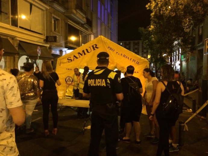 Uno de los puests avanzados del Samur en el Mado 2016