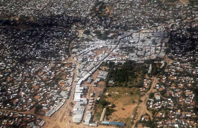 Vista aérea del campamento de refugiados de Dadaab, en Kenia