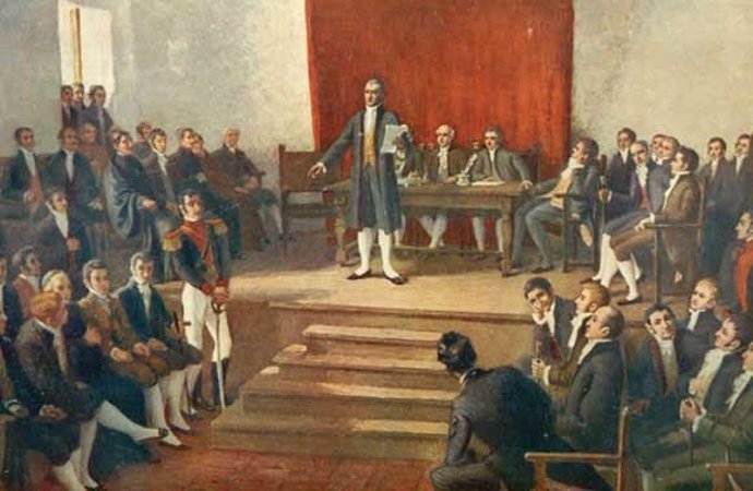 Sesión inaugural del primer Congreso de Chile