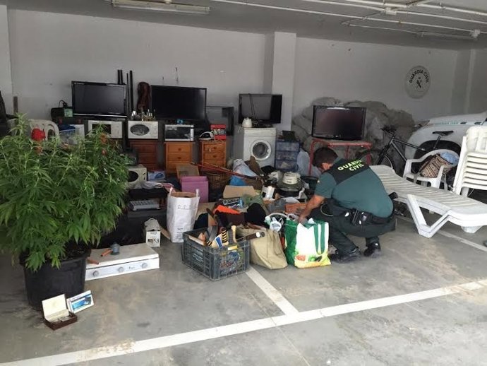 Objetos robados en Matalascañas, Huelva.