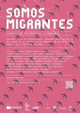 Cartel de la muestra 'Somos migrantes'
