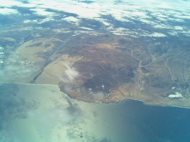 Vista de la costa peruana desde el SPB el 2 de julio
