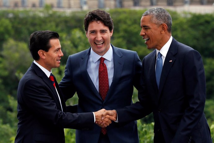 Obama, Peña Nieto y Trudeau, reunidos en Ottawa