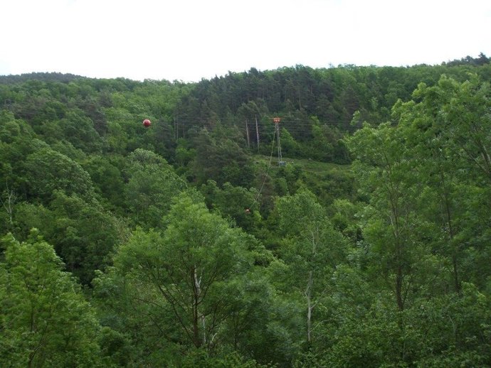 Balizas instaladas en la línea de Ribes de Freser