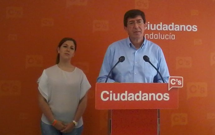 El presidente y portavoz de Ciudadanos en el Parlamento andaluz, Juan Marín