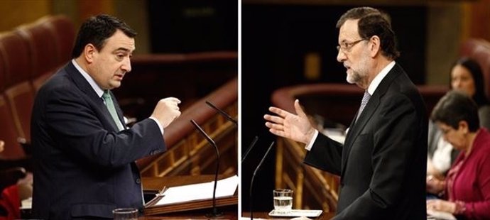 Aitor Esteban y Mariano Rajoy. 