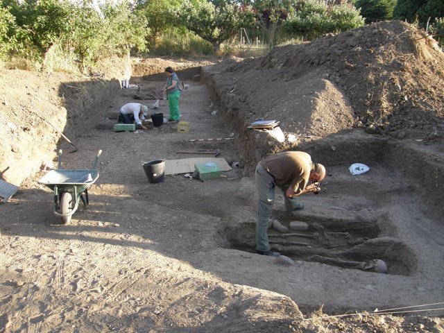 Tumbas visigodas encontradas en Herrera de Pisuerga (Palencia)