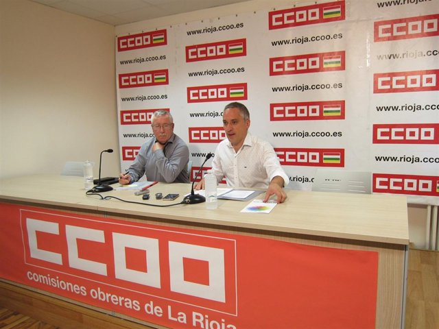 Toxo y Ruano de CCOO en rueda de prensa