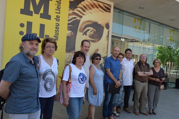 Representates de la plataforma de entidades culturales de Lleida