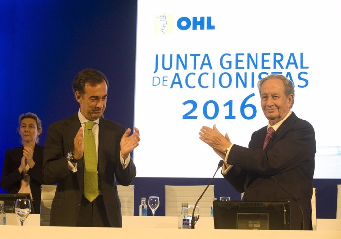 Juan Miguel Villar Mir y su hijo y sucesor en OHL