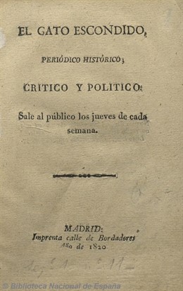 El gato escondido, publicación de 1820