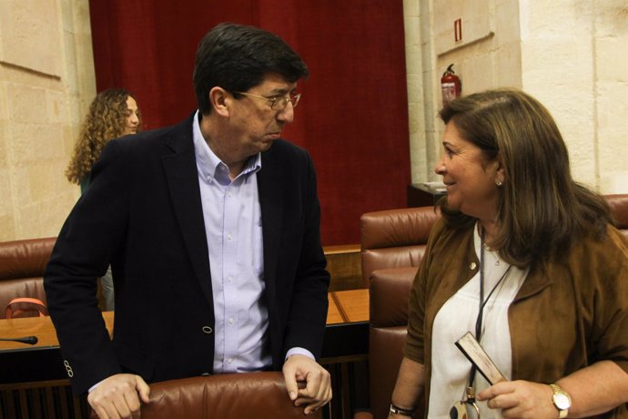 Juan Marín, de Ciudadanos Andalucía, en el Parlamento