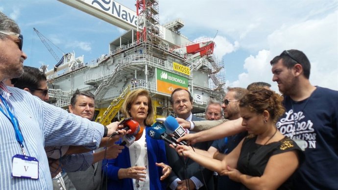 La ministra de Empleo, Fátima Báñez, en Navantia Puerto Real