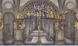 Policromía original del Pórtico de la Gloria