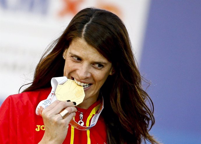 La atleta española Ruth Beitia, oro europeo en salto de altura