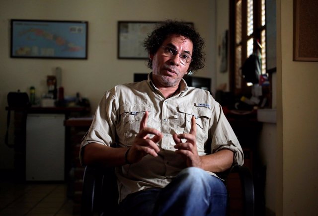 Pastor Alape (FARC), en una entrevista con Reuters