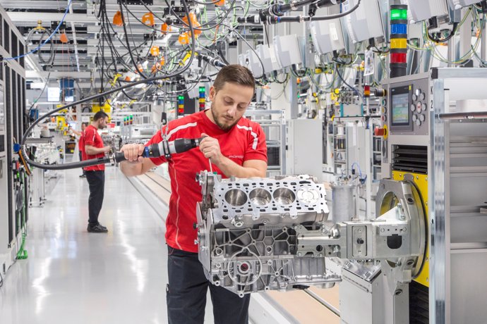 Planta de motores de Porsche en Zuffenhausen (Alemania)