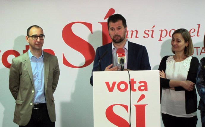 Tudanca en la sede del PSOE de Salamanca