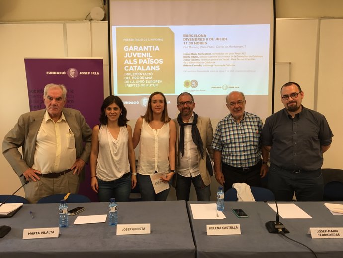 Miembros de ERC han presentado el informe sobre la Garantía Juvenil en Catalunya