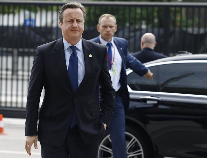 El primer ministro británico, David Cameron, a su llegada a la cumbre de la OTAN